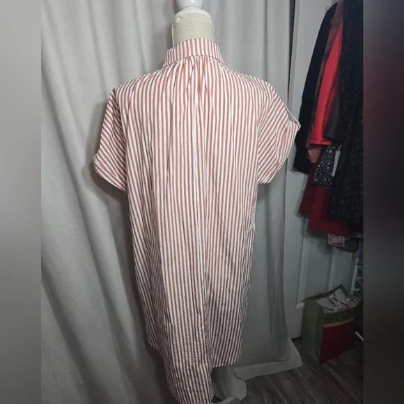 Solution Striped Collar Mini Dress Sz Small - Picture 6 of 10
